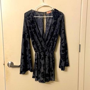 Size large Navy winter romper from Blush boutique